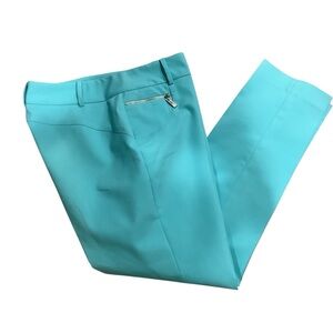 Chaus New York Aqua Trousers with Button Accent Brand New With Tag. Size 10